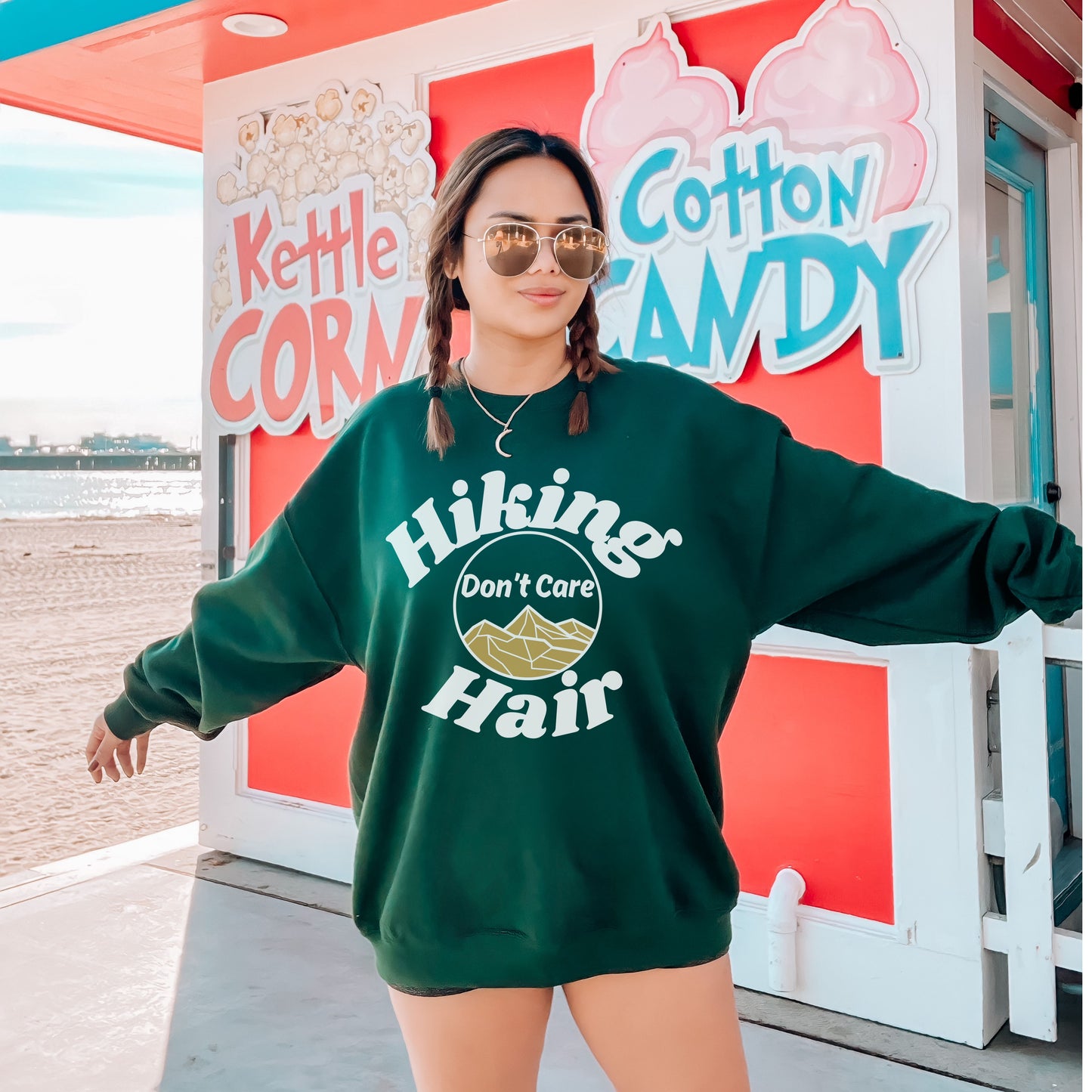 Hiking Hair Don't Care Sweatshirt