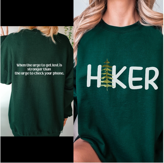 Hiker Sweatshirt - Frt/Bk Print