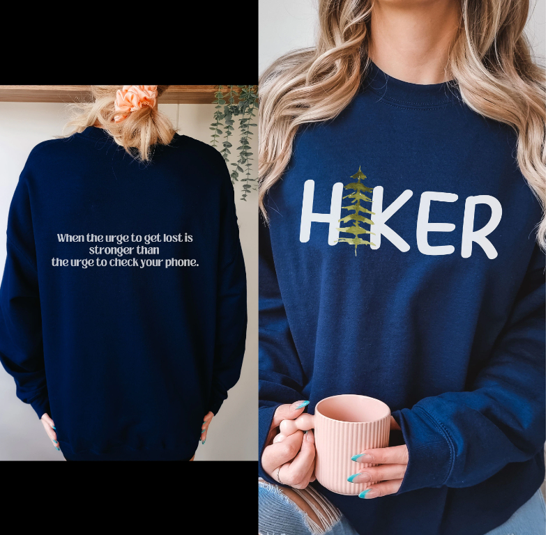 Hiker Sweatshirt - Frt/Bk Print