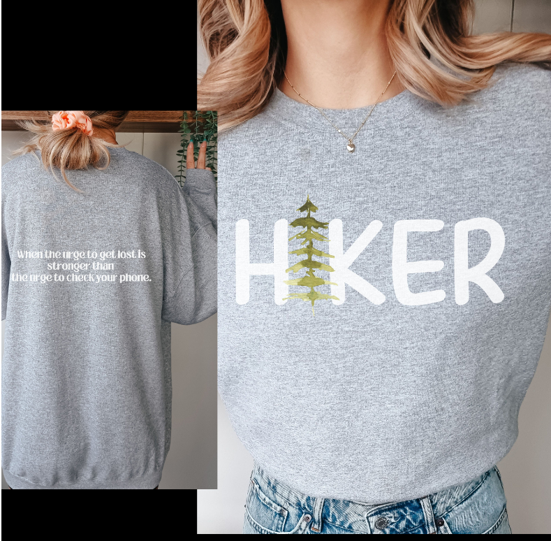 Hiker Sweatshirt - Frt/Bk Print