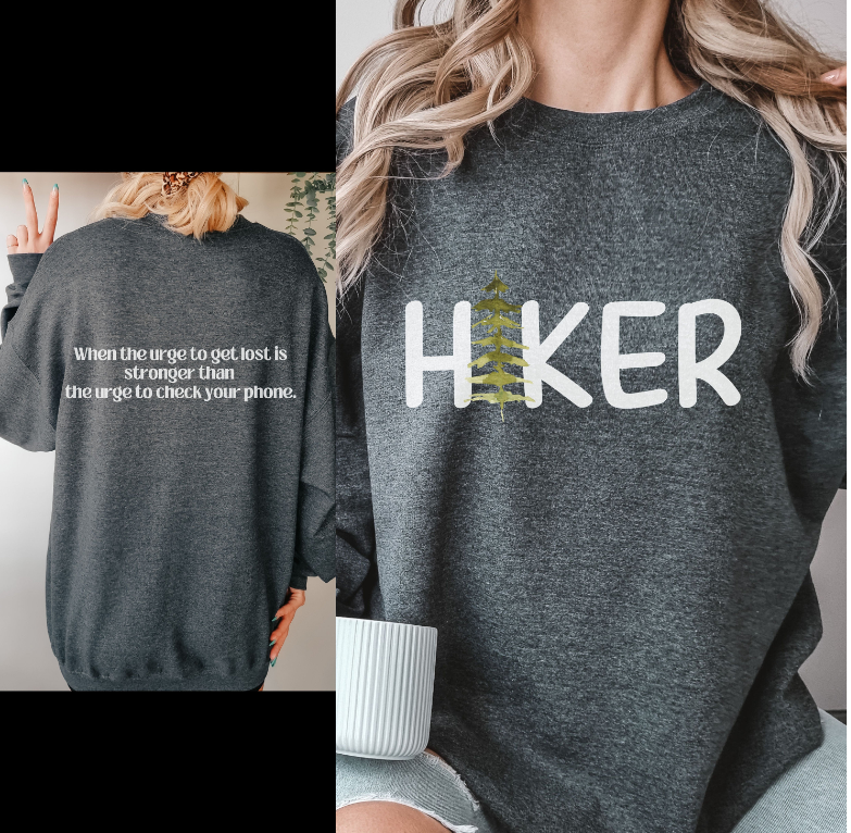 Hiker Sweatshirt - Frt/Bk Print