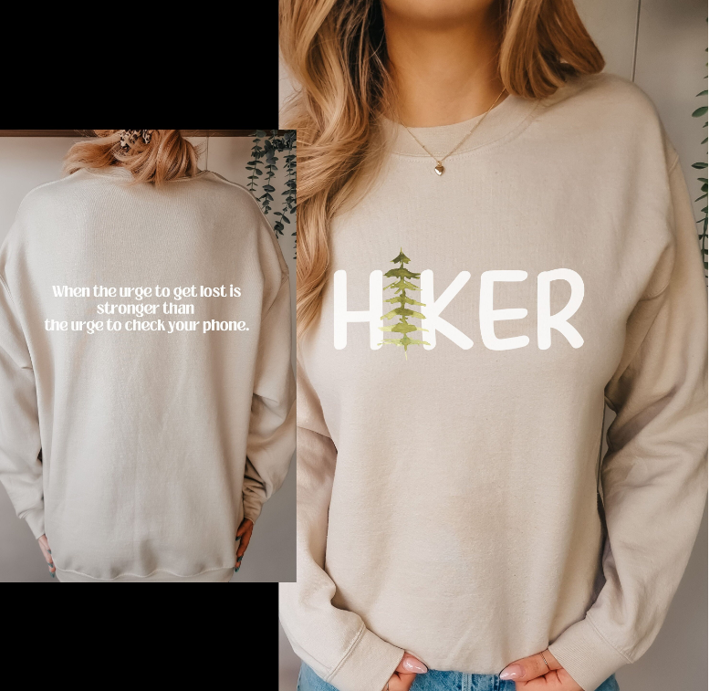 Hiker Sweatshirt - Frt/Bk Print